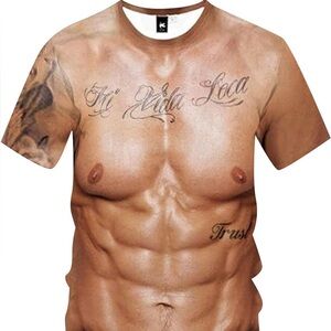 Humorous Short Sleeve Crew Neck Muscle Boys’ Youth T-Shirt